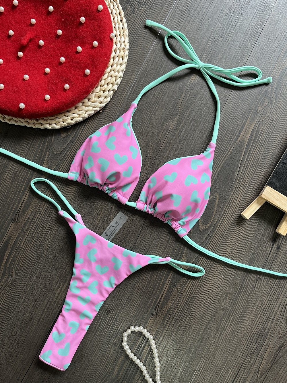 RUOTONGSEPT Cute Print Thong Women Swimsuit Push Up Sexy 2026 Bikini Set 2-piece Swimwear Female
