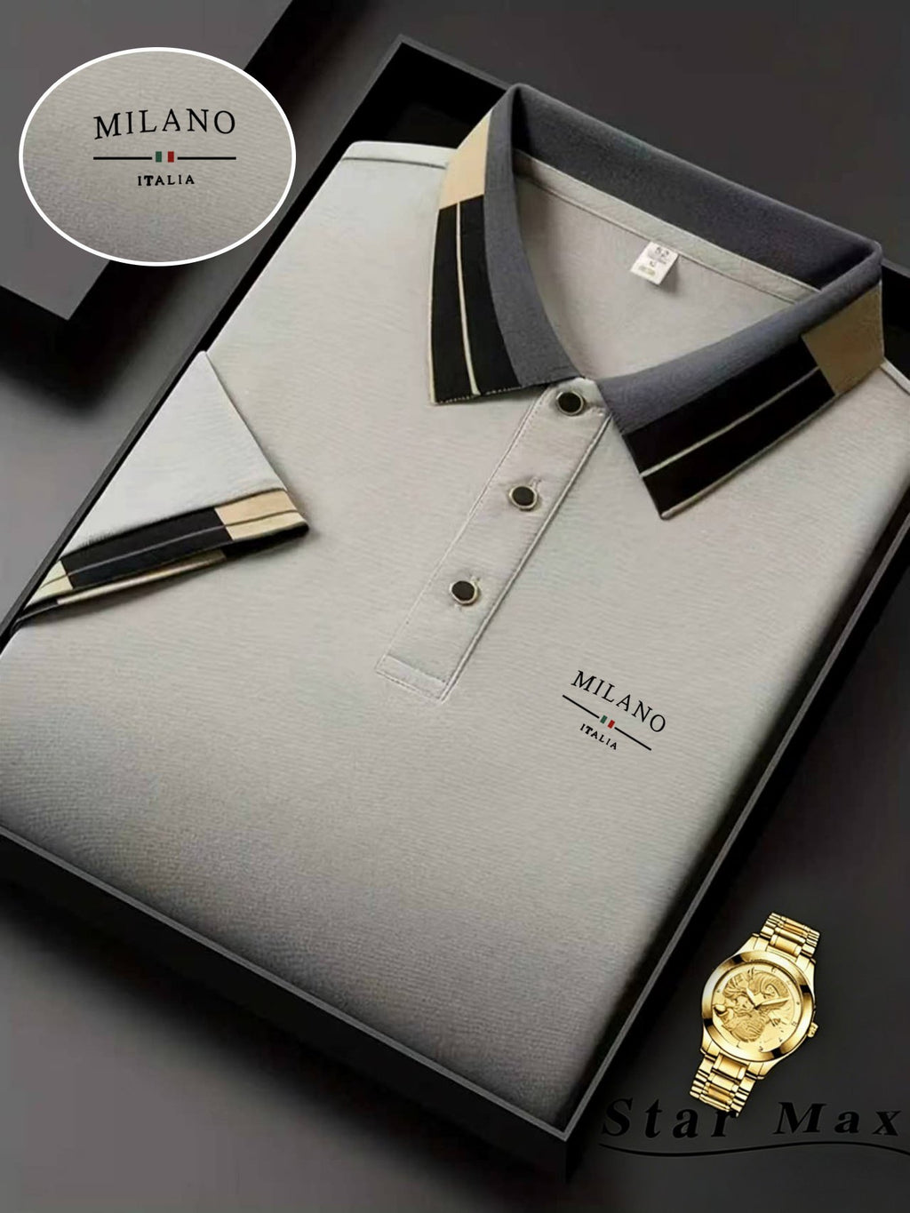 Mens luxury short sleeve polo shirt with horse embroidery Milan style summer casual t shirt men