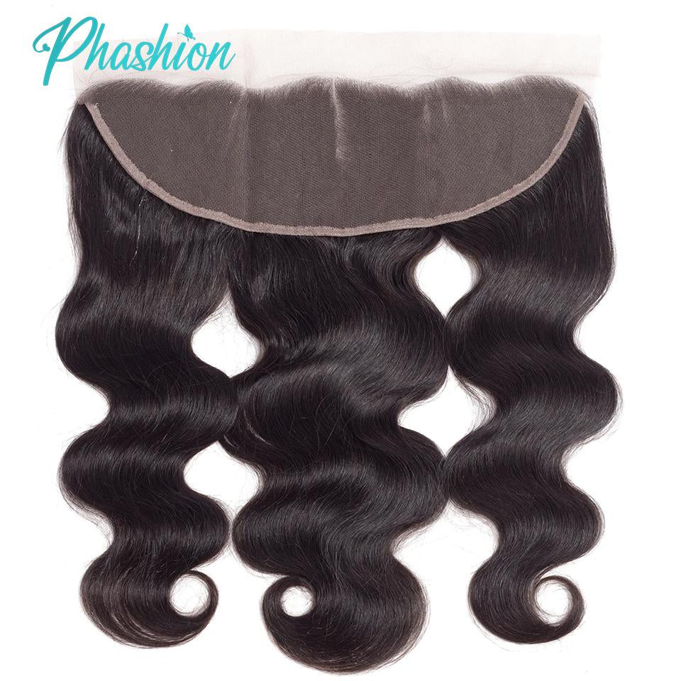 Phashion Ear to Ear 13X4 Lace Frontal Straight 4x4 5X5 Closure Only Body Wave Pre Plucked Swiss