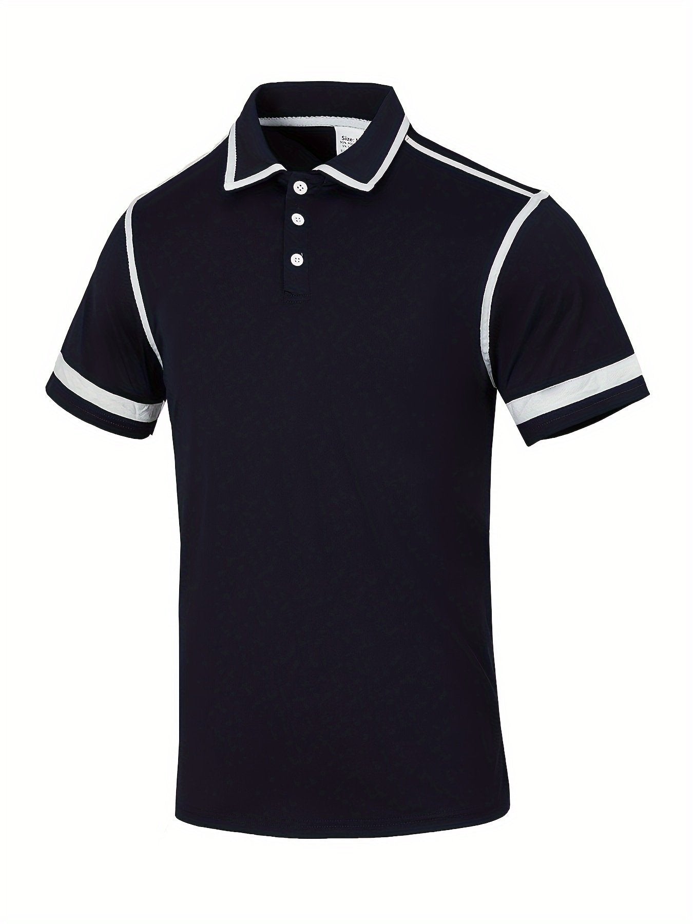 2026 Summer New Style Mens Short-Sleeved Polo Shirt with 3D Stripes Pattern Print - Comfortable Soft