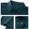 2026 Summer New Mens Lop-up Hollow Short-sleeved Polo Tee Shirt Ice Silk Breathable Business Fashion