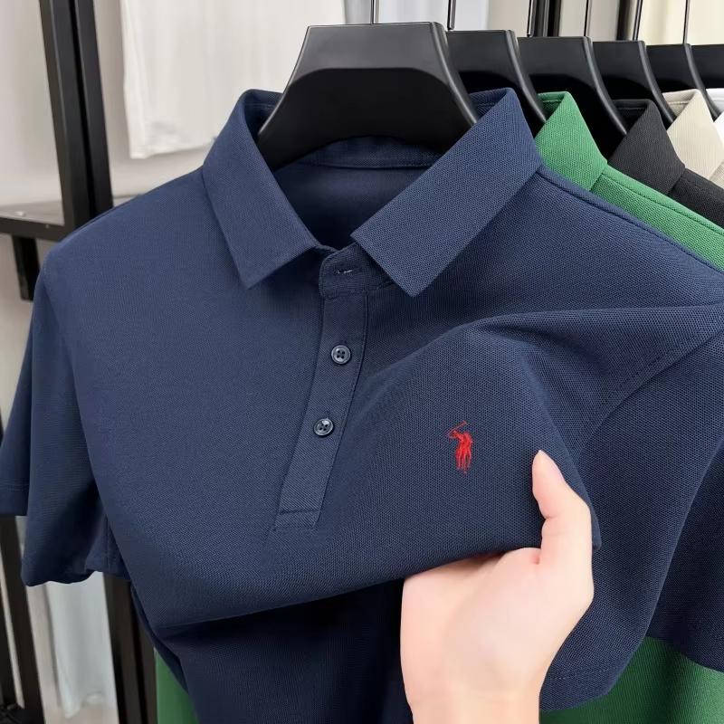 2026 Mens premium summer polo shirt quick drying breathable casual business fashion sports short