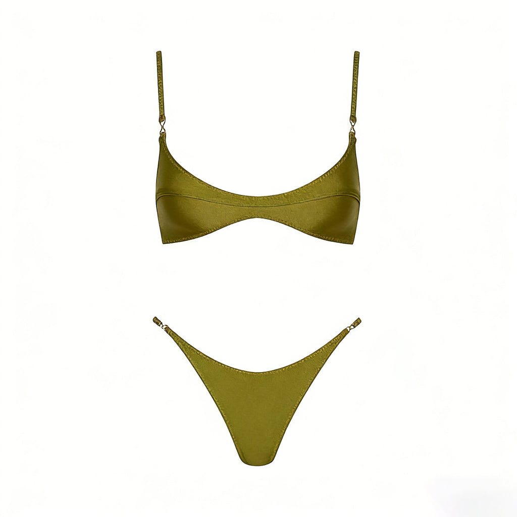 Sexy Braid Bikini Swimsuit with Skirt High Waist Swimwear Women Brazilian Bikini High Leg Bathing