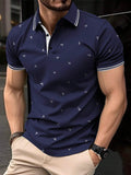 2026 Summer New Style Mens Short-Sleeved Polo Shirt with 3D Pattern Printing - Street Casual Fashion