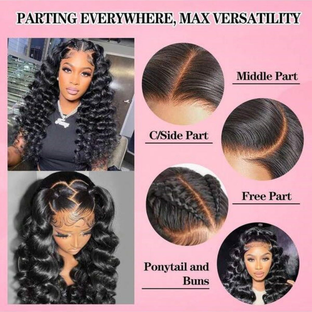 Loose Deep Wear And Go Glueless 5x5 13x6 HD Transparent Lace Front Wigs Pre Plucked Brazilian Human