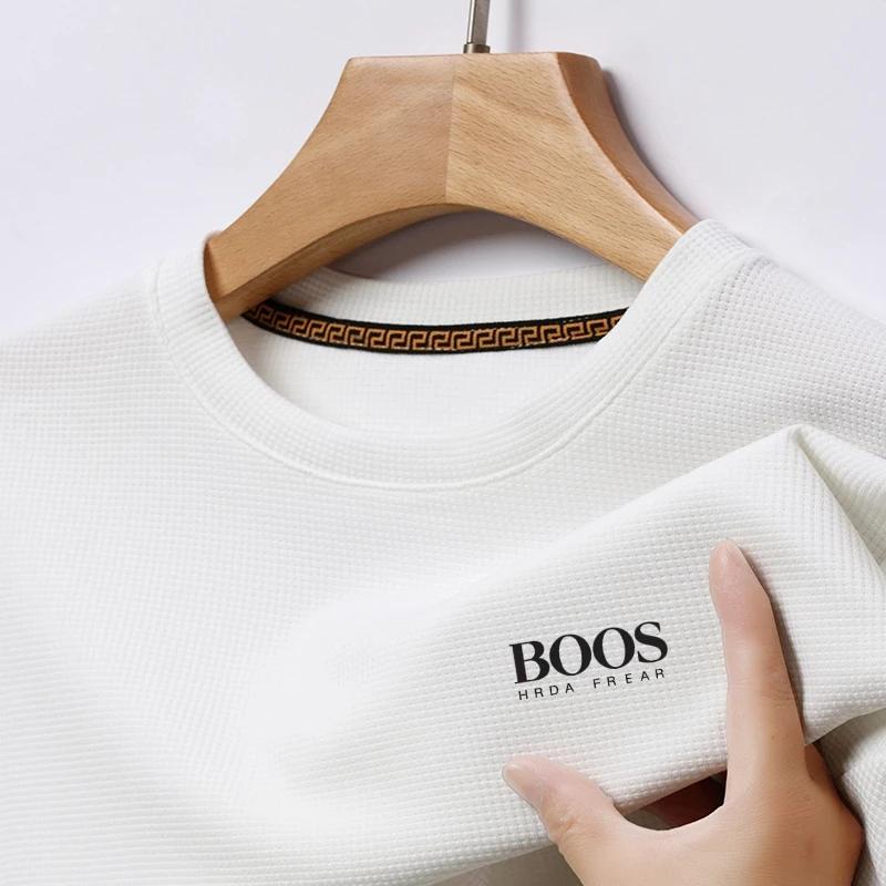 Embroidered New Summer Comfortable Round Neck Short Sleeved T-shirt Mens Casual and Fashionable