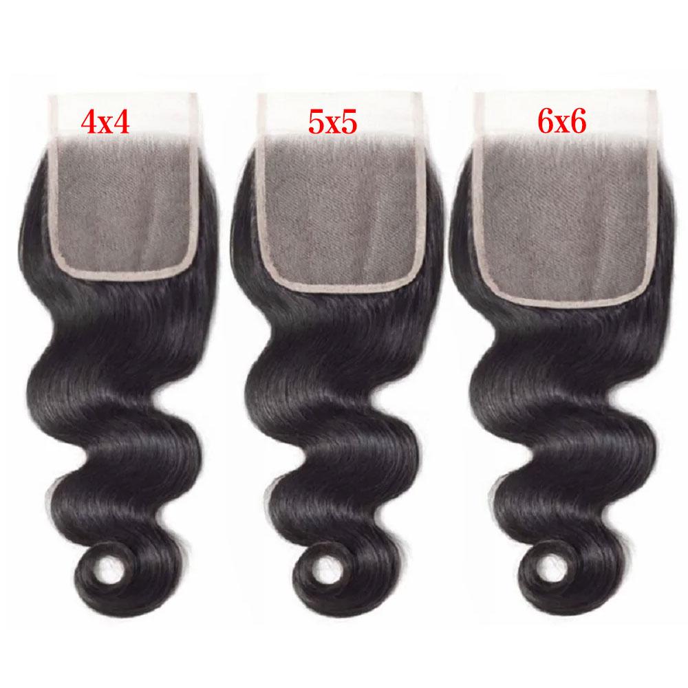 4x4 5x5 Body Wave Closure 6x6 Human Hair Lace Frontal Closure For Women Hair Extensions Swiss Lace
