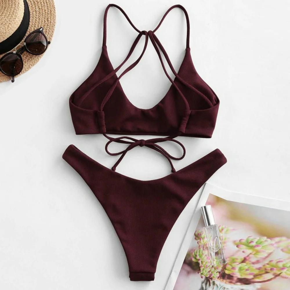 Sexy String Backless Bikini Push Up Extreme Swimsuit Micro Bikinis Vacation Swimwear Women Beach
