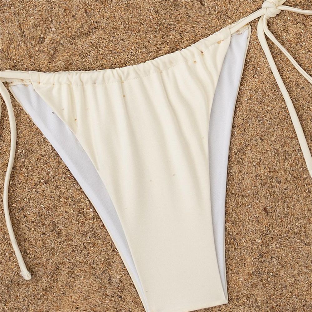 Beading Coconut Tree Ornament Swimwear Halter String Triangle Sexy Bikinis Sets Micro Thong Swimsuit
