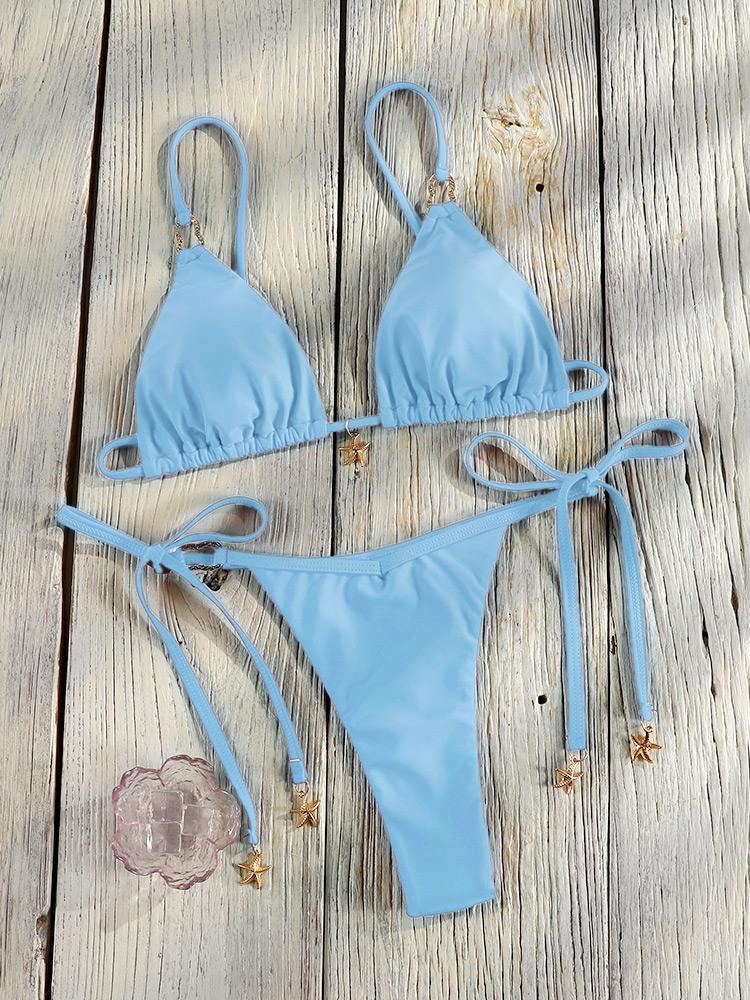 Miyouj Bandage Bikini Set Mujer Beachwear Triangle Bikinis Sexy Swimsuit Halter Swimwear Women 2026