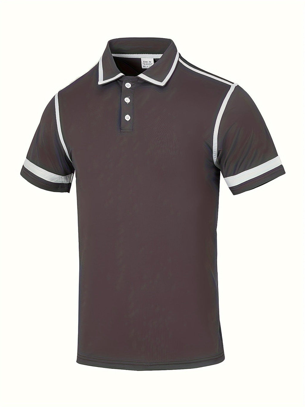 2026 Summer New Style Mens Short-Sleeved Polo Shirt with 3D Stripes Pattern Print - Comfortable Soft