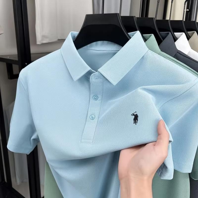 2026 Mens premium summer polo shirt quick drying breathable casual business fashion sports short