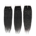 4x4 5x5 Kinky Straight Human Hair Lace Closure Brazilian Virgin Hair Pre-Plucked Transparent Swiss