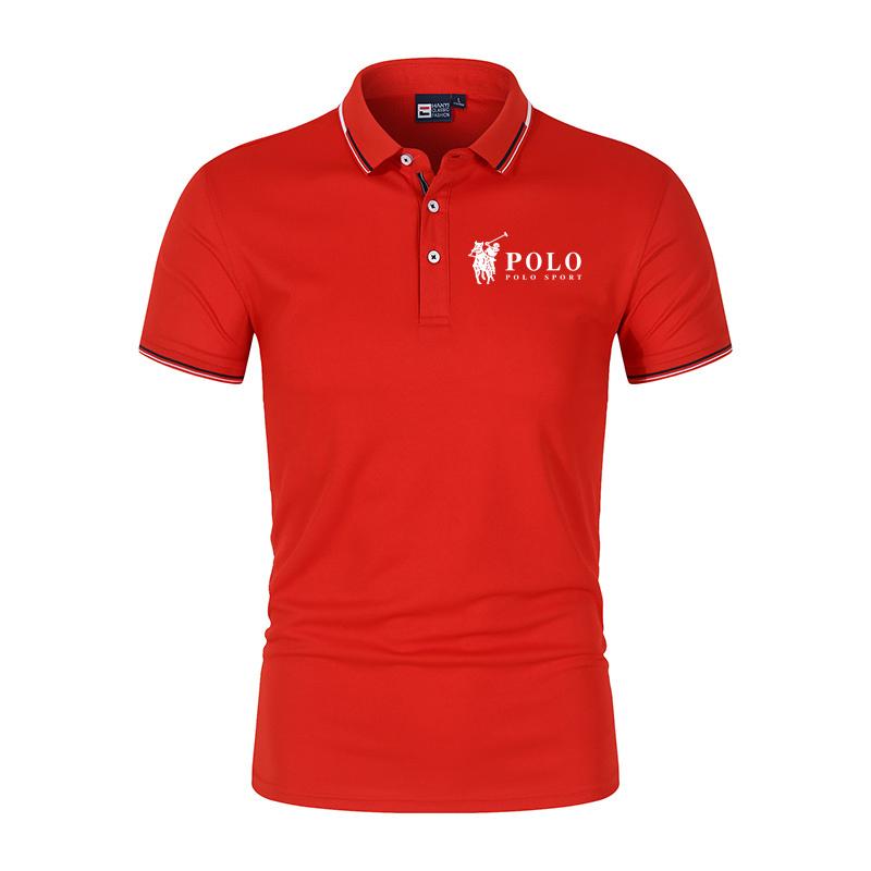 Mens premium summer polo shirt quick drying breathable casual business fashion sports short sleeved