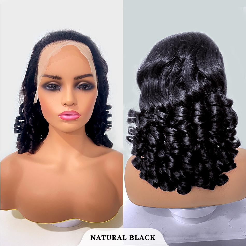 100% Vietnamese Raw Hair Wigs 250 Density Ombre Double Drawn Bouncy Curly Loose Wave 13x4 HD Lace