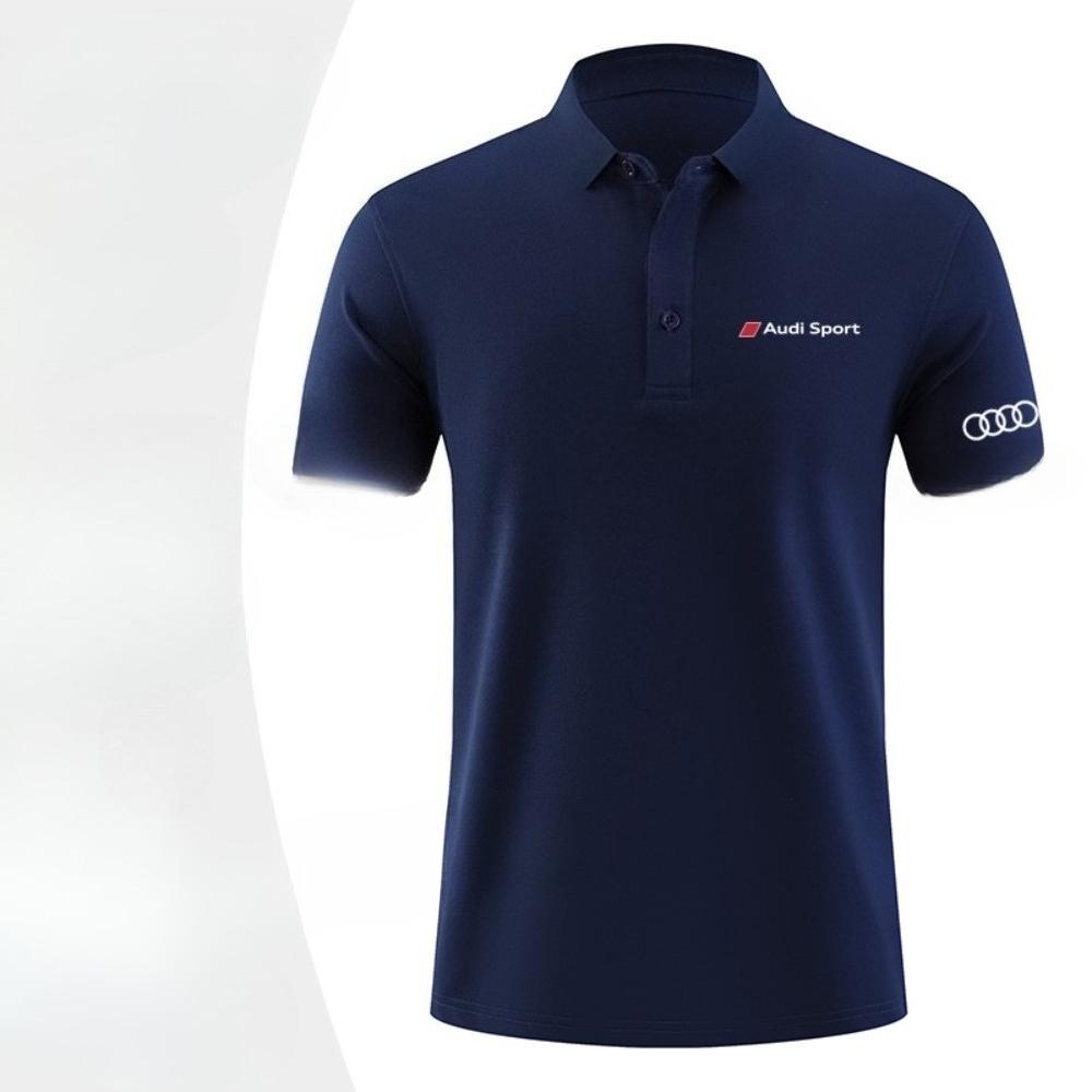 Audi Sport tooling polo shirt summer printing short-sleeved lapel T-shirt custom mens and womens