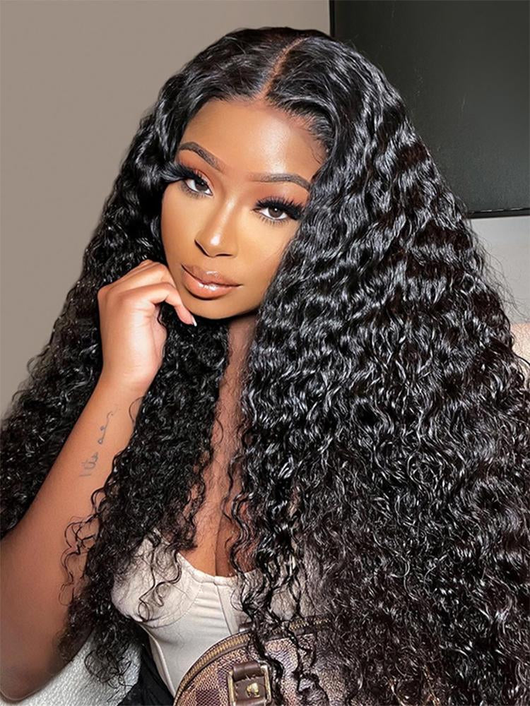 Water Wave Lace Front Wigs Glueless Wig Human Hair Ready To Wear Wigs Brazilian Lace Frontal Human