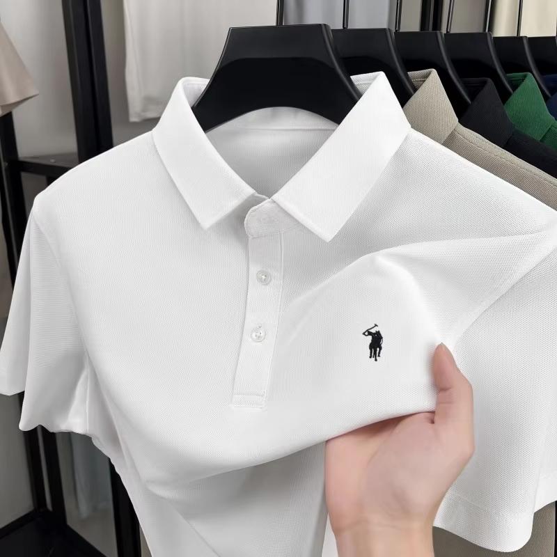 2026 Mens premium summer polo shirt quick drying breathable casual business fashion sports short